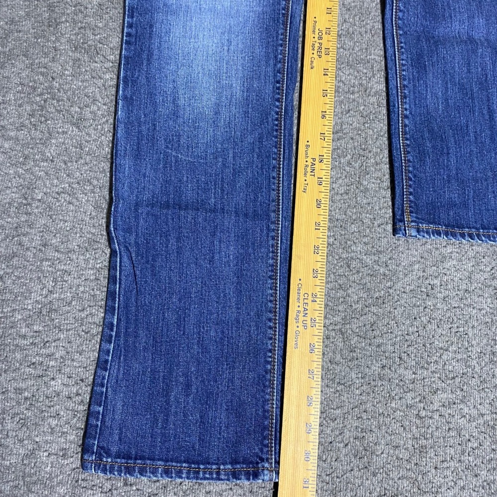 Levis 525 Perfect Waist Straight Leg Jeans Blue Denim 10M 32x31 Mid Rise Paisley - Picture 7 of 12